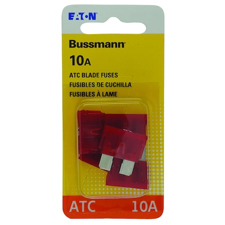 Bussmann 10 Amps ATC Red Blade Fuse 5 Pk, 5PK